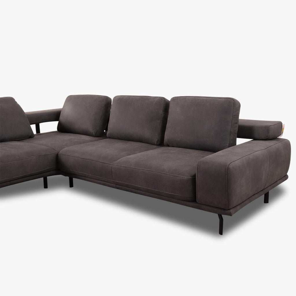 Sofa HP18072 Shine in Anilin Leder Aurelia graphit - Ecksofa Leder