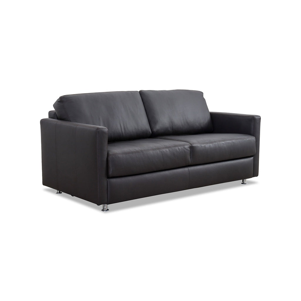Schlafsofa SOGNARE LF140cm in Leder Semalin marron - Schlafsofa Leder