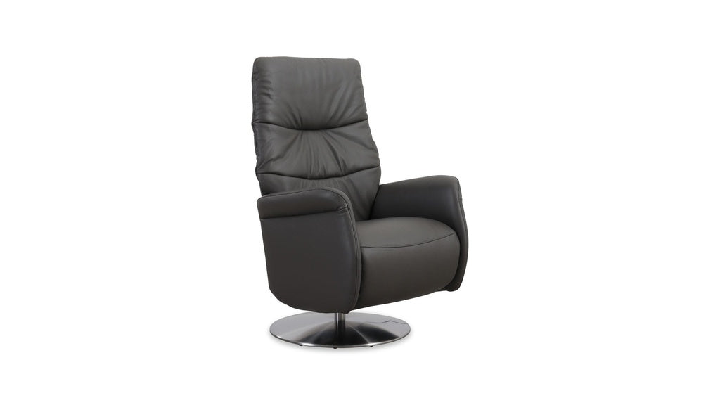 Fernsehsessel mit Doppelmotor 32630 LIMBOO in Leder Z73 graphite - Relaxsessel Leder