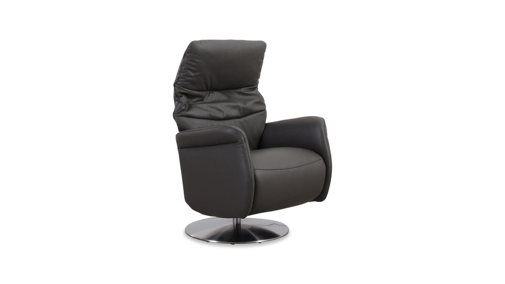 Fernsehsessel mit Doppelmotor 32630 LIMBOO in Leder Z73 graphite - Relaxsessel Leder