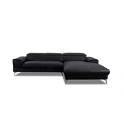 Piedroo 21106 in Leder Z73 nachtschwarz vorstehend rechts - Ecksofa Leder