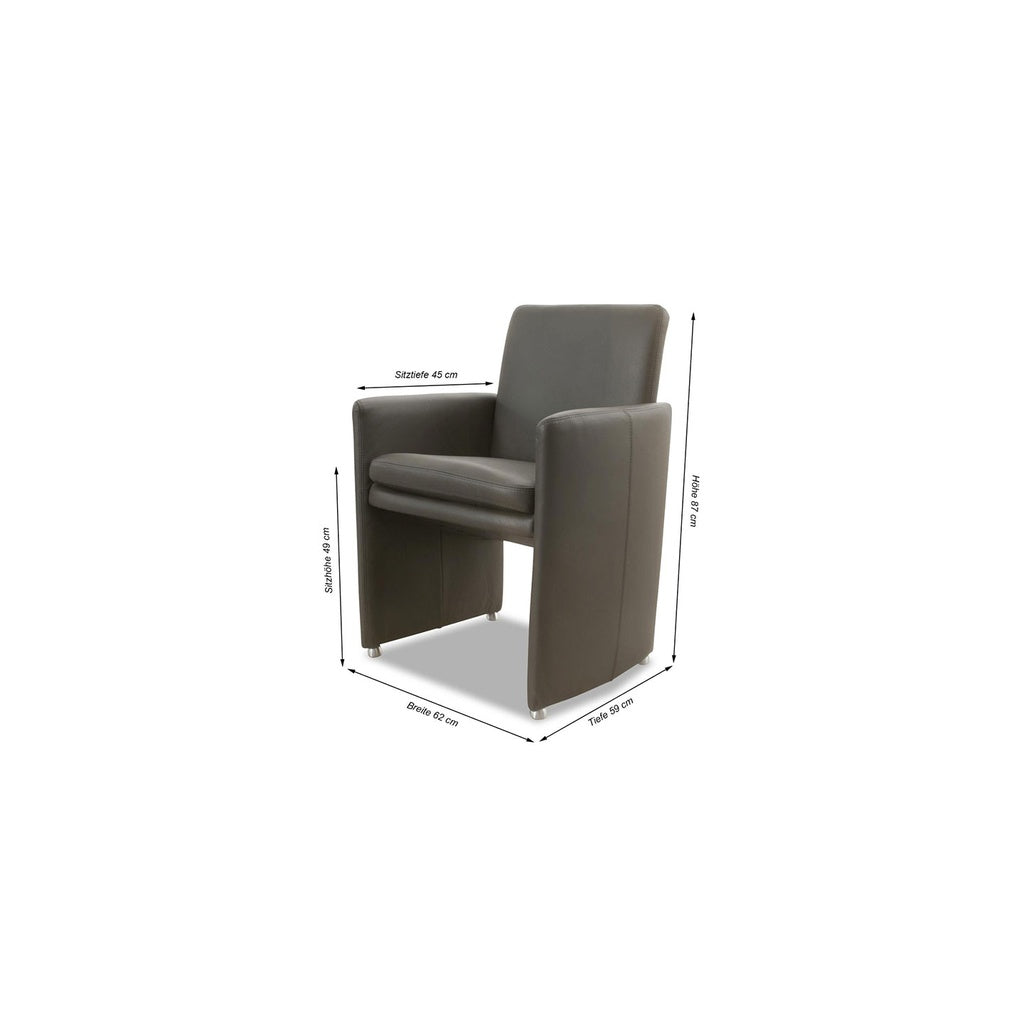 Stuhl-Sessel 10600 RIALTO in Leder Z73 - Stuhl Leder