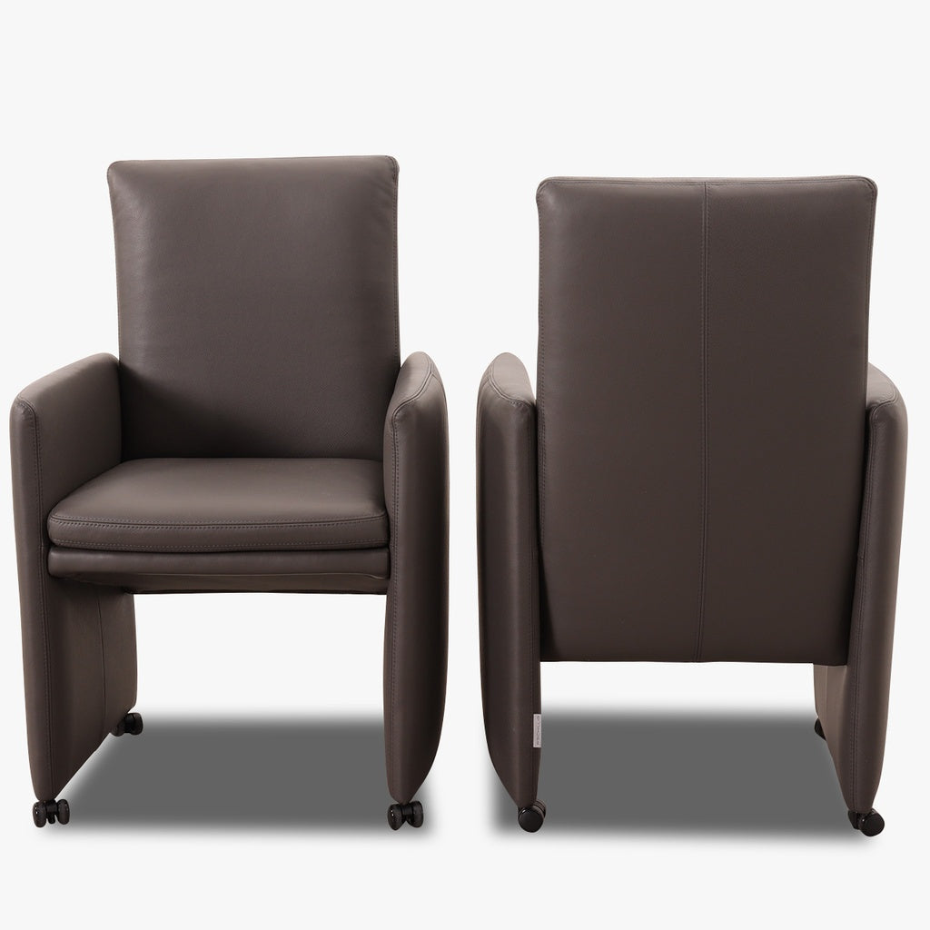 Stuhl-Sessel 10600 RIALTO MH in Leder Z73 - graphite - Stuhl Leder