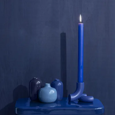 Set 2 Kerzenhalter -DOODLE- Mazarine Blue