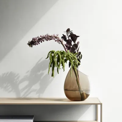 Vase -DROP- Smoke 19cm Smoke