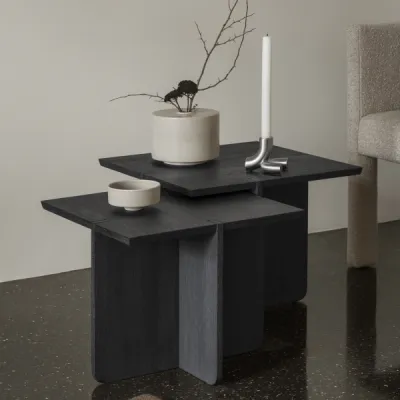 ENGAWA Beistelltisch (Oak, S) Black - Größe S