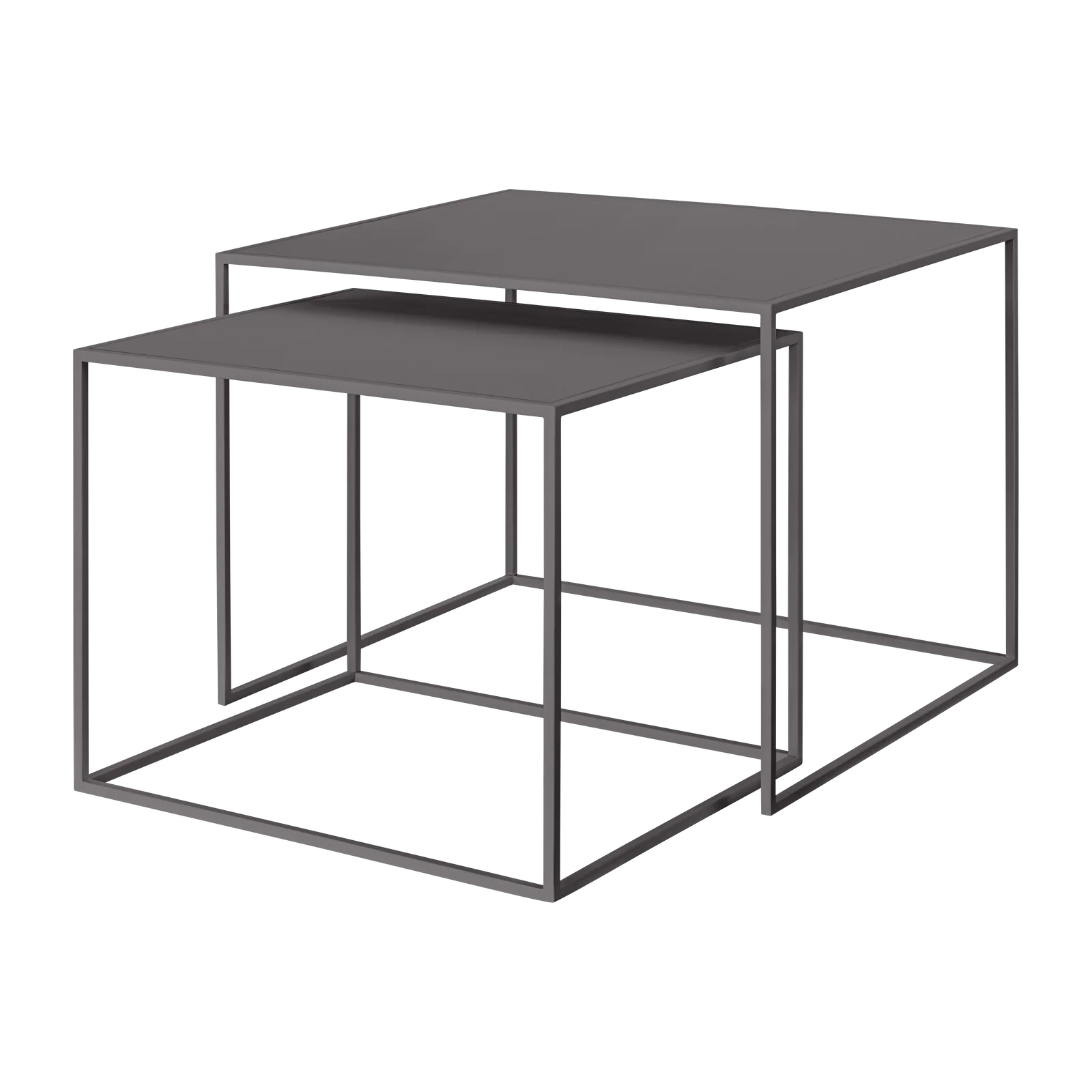 Beistelltisch Set FERA White Steel Gray - Größe L