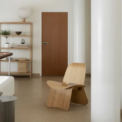 KAMI Reispapier-Tischleuchte M Oak