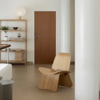 KAMI Reispapier-Tischleuchte M Oak
