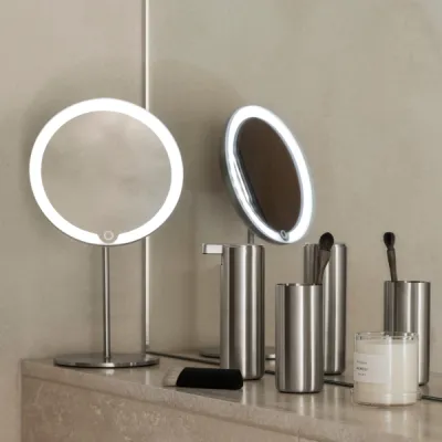 MODO LED Kosmetikspiegel Edelstahl matt, 5-fach Vergrößerung