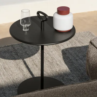 PORTER Garten-Beistelltisch (White) Black