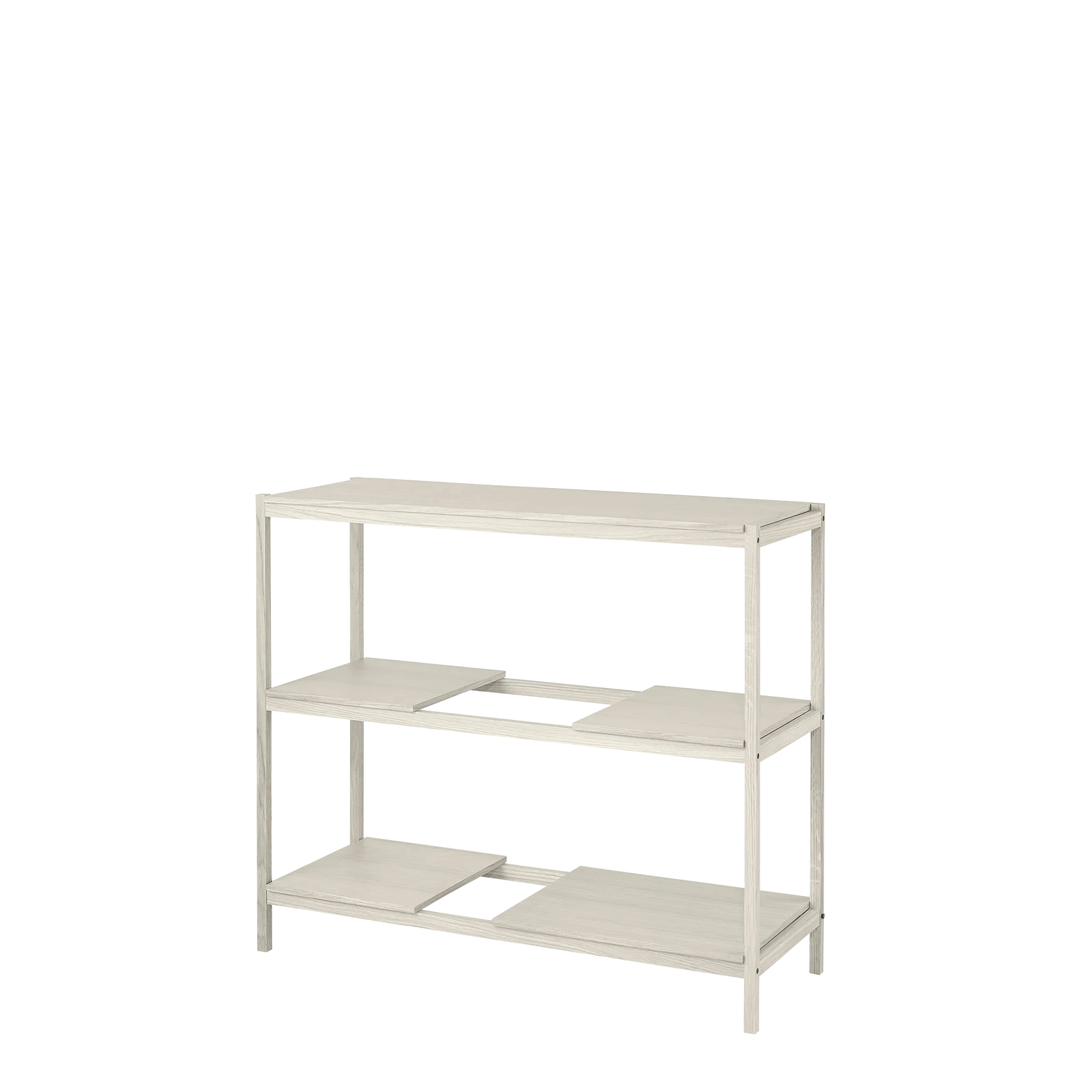 SUKOYA Holzregal (Natürlich geölt, S) weiß geölt - Größe S, 105 x 92 cm