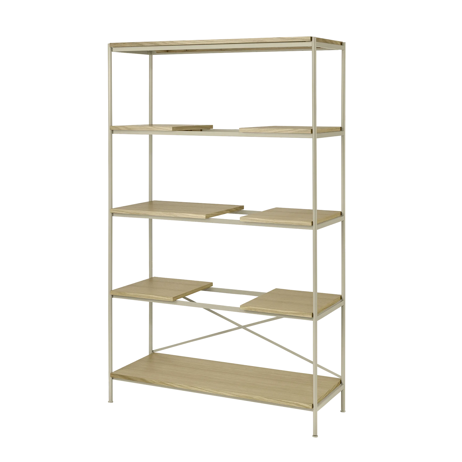 SUKOYA Metallregal (Weiß geölt, S) Nomad, natürlich geölt - Größe L, 104 x 170 cm