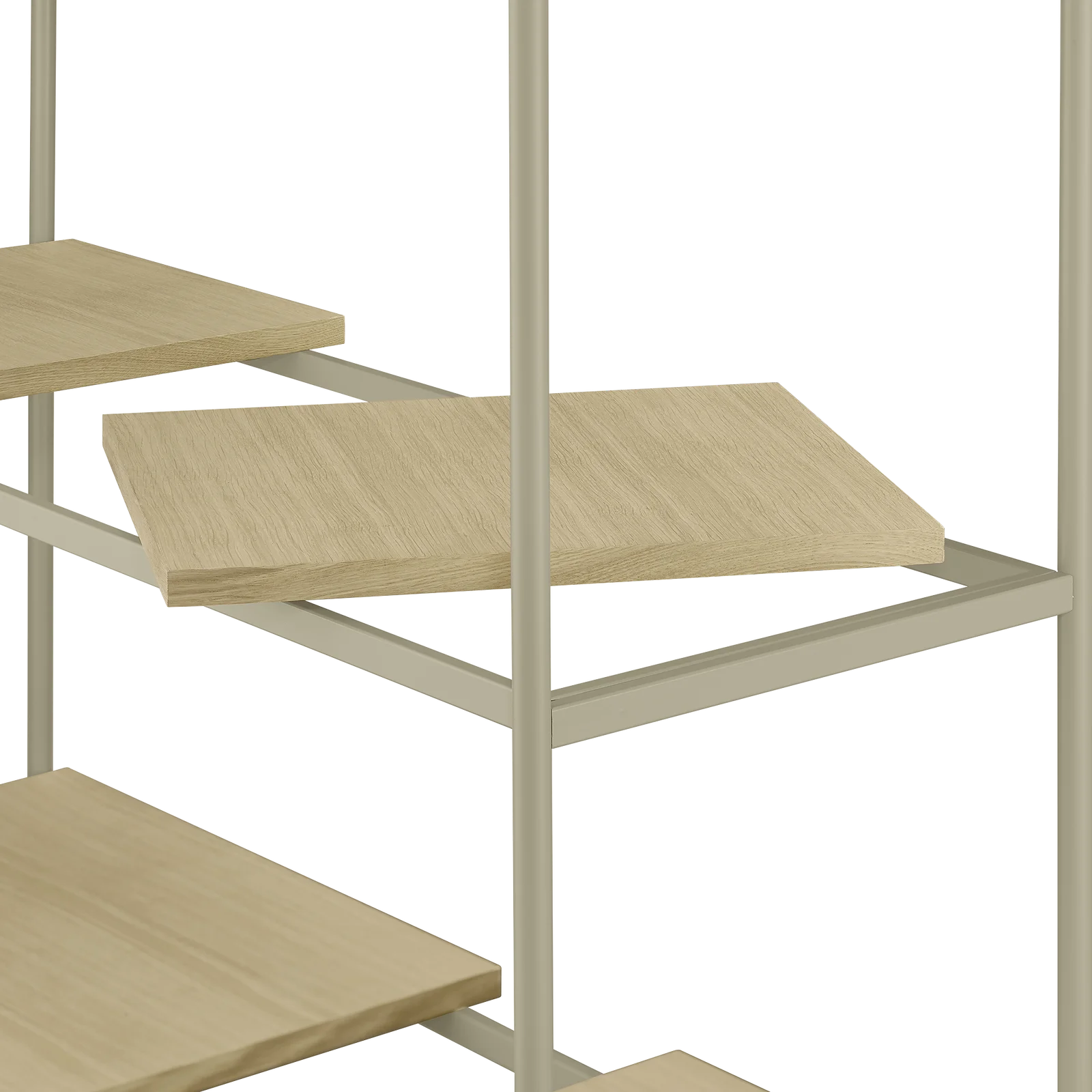 SUKOYA Metallregal (Weiß geölt, S) Nomad, natürlich geölt - Größe L, 104 x 170 cm