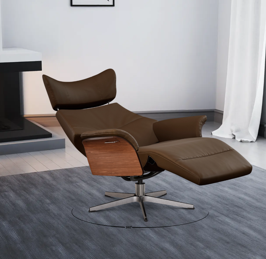 Conform Relaxsessel Air mit Fußstütze in Leder Fantasy