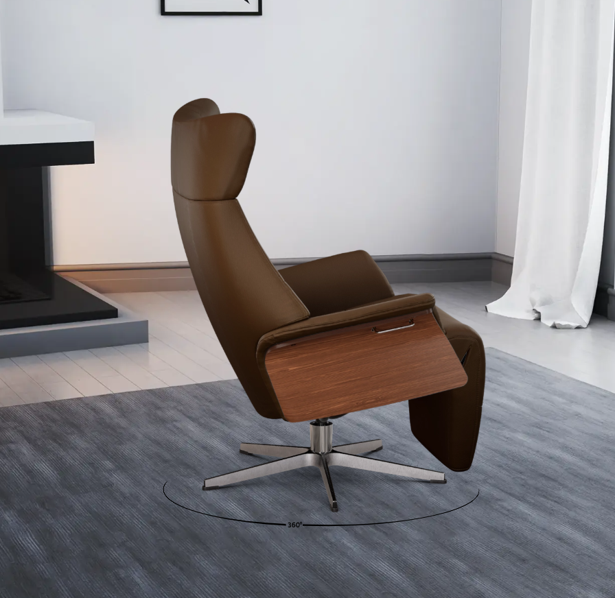 Conform Relaxsessel Air mit Fußstütze in Leder Fantasy