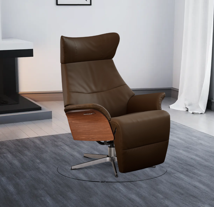 Conform Relaxsessel Air mit Fußstütze in Leder Fantasy