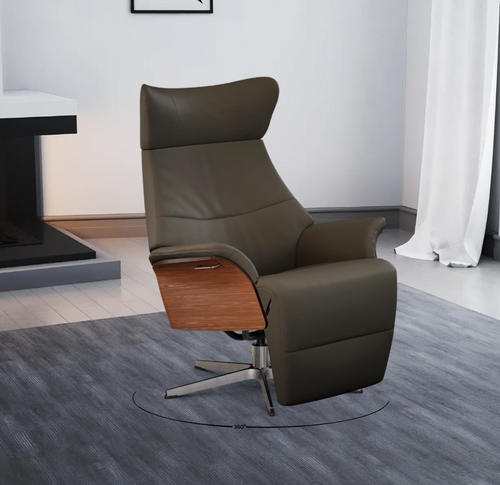 Bild 1 in Galerieansicht laden. Conform Relaxsessel Air mit Fußstütze in Leder Fantasy