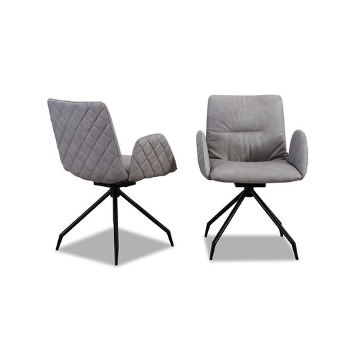 Bild 1 in Galerieansicht laden. 11004 Stuhl LOTTA in Leder Z69 - light grey - Stuhl Leder