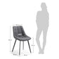 2er Set Stuhl ADAM in Stoff graphite - Sitzdesign