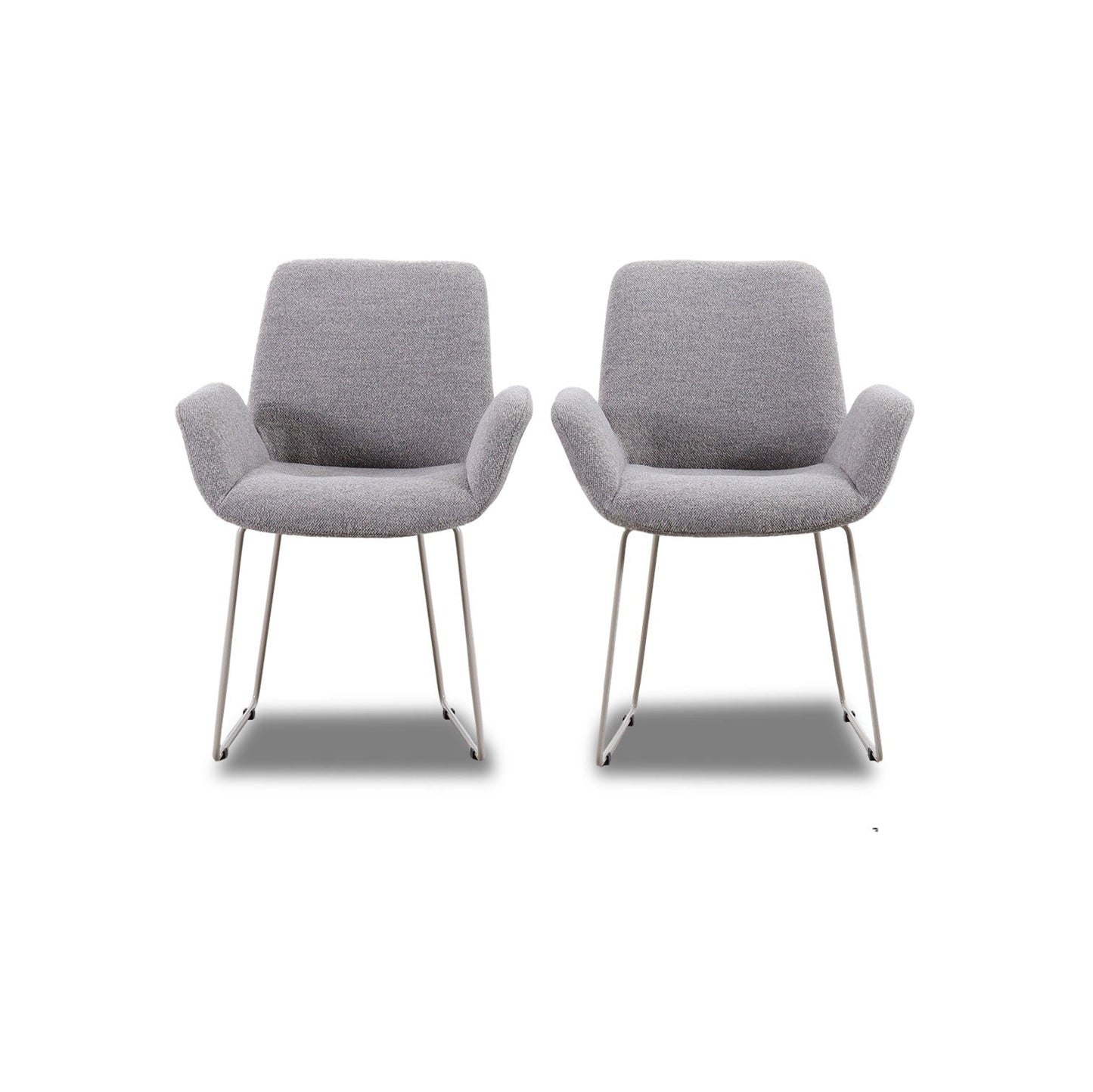 2er Set Stuhl mit Armlehnen LISA in Stoff Manhattan - Sitzdesign