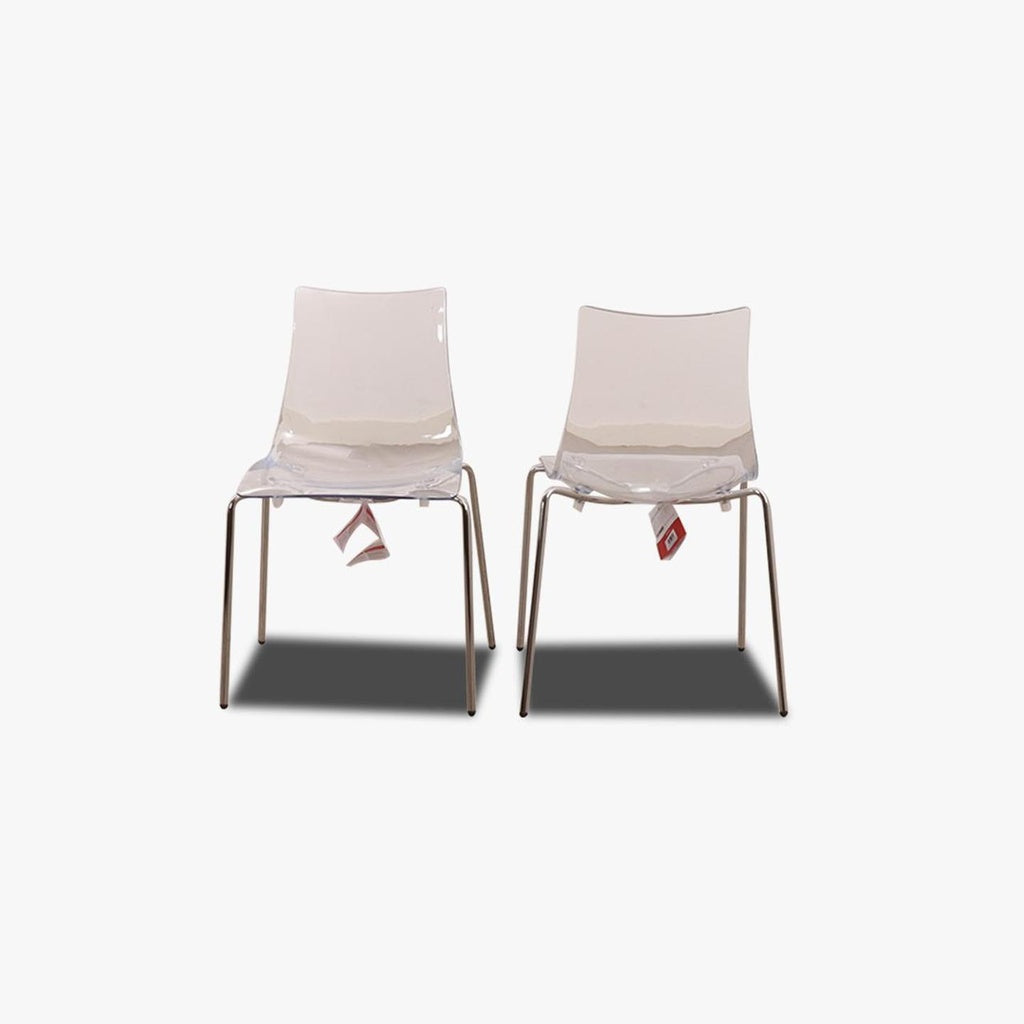 2er Set Stuhl Zebra Antishock 2273 transparent - Stuhl Kunststoff