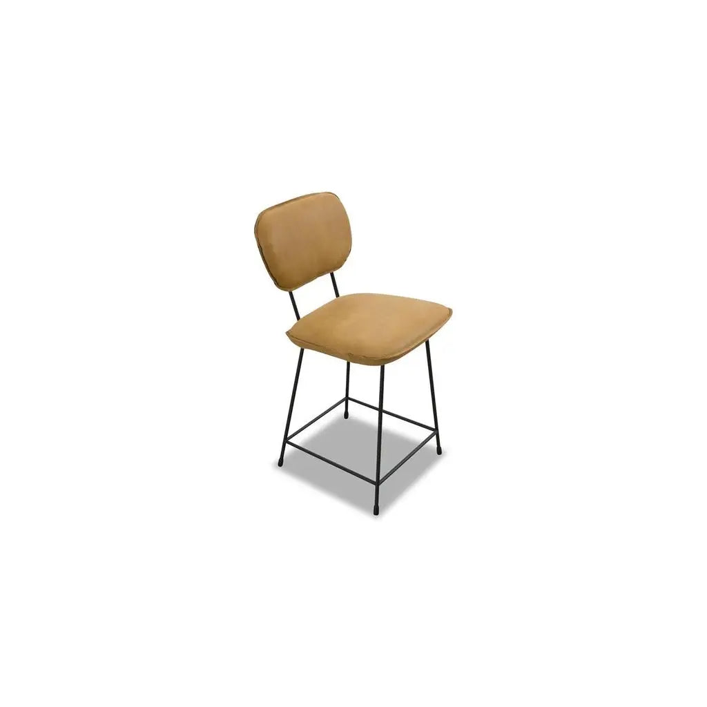 2x Barstuhl CONGA in Leder Africa mustard - Barstuhl Leder