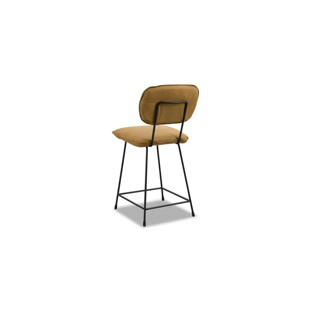 2x Barstuhl CONGA in Leder Africa mustard - Barstuhl Leder