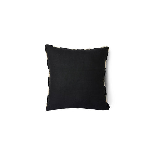 Bild 1 in Galerieansicht laden. 2x Kissen 50x50cm aus Wolle in schwarz/natur - Sitzkissen