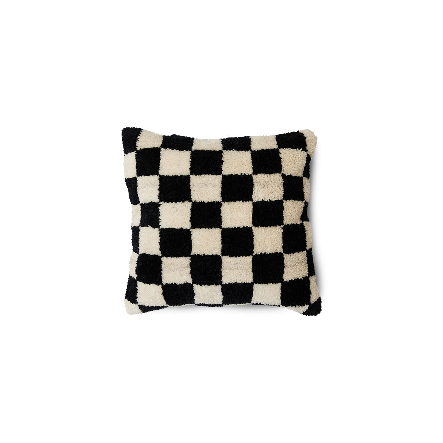 2x Kissen 50x50cm aus Wolle in schwarz/natur - Sitzkissen