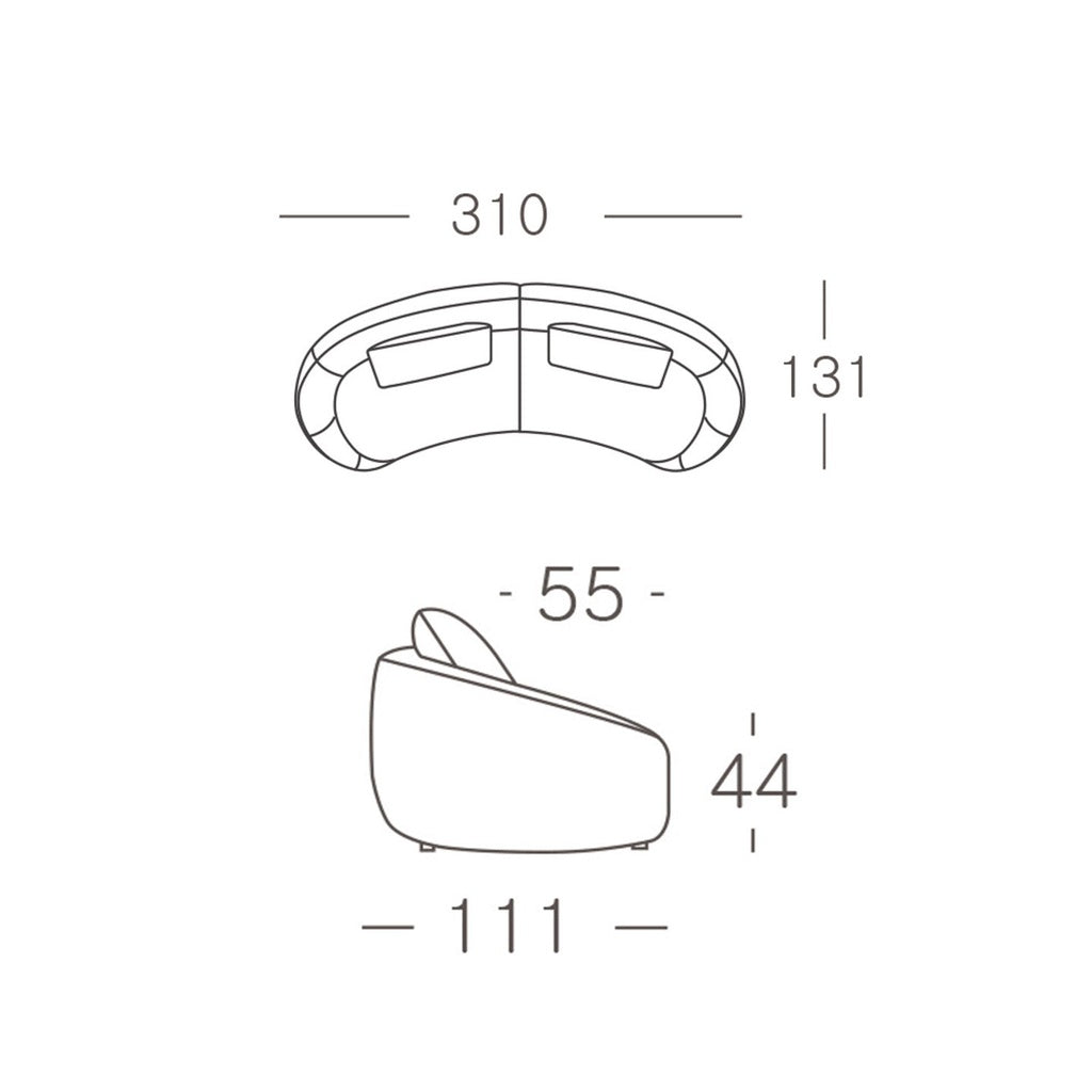 4-Sitzer Sofa ALBA in Boucle Stoff - Sitzdesign