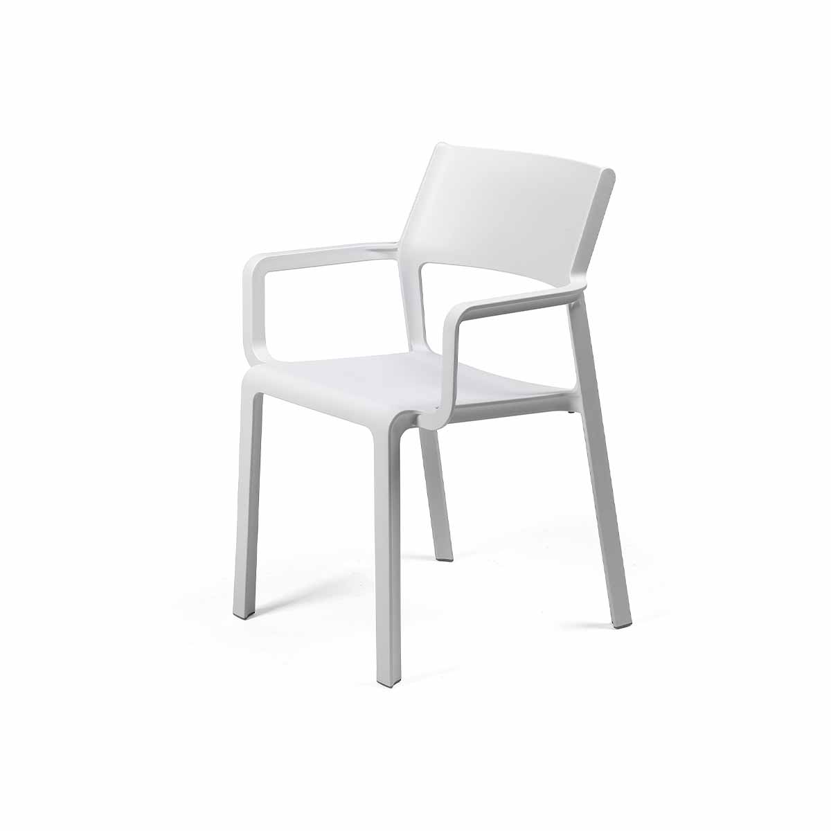 Outdoor Armlehenstuhl TRILL - bianco - Stuhl Kunststoff