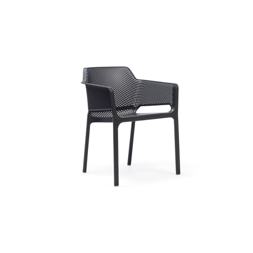 Bild 1 in Galerieansicht laden. Outdoor Armlehenstuhl NET - anthracite - Stuhl Kunststoff