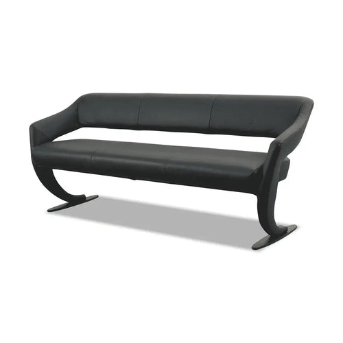 Bild 1 in Galerieansicht laden. 4267 Essbank 1F KINGSMAN in Leder Bronco nero - Sitzbank