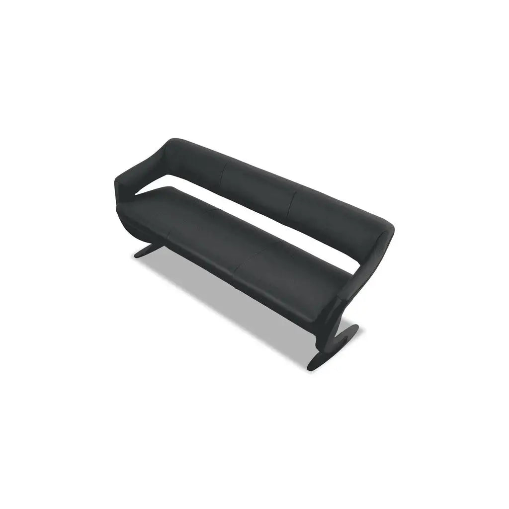 4267 Essbank 1F KINGSMAN in Leder Bronco nero - Sitzbank