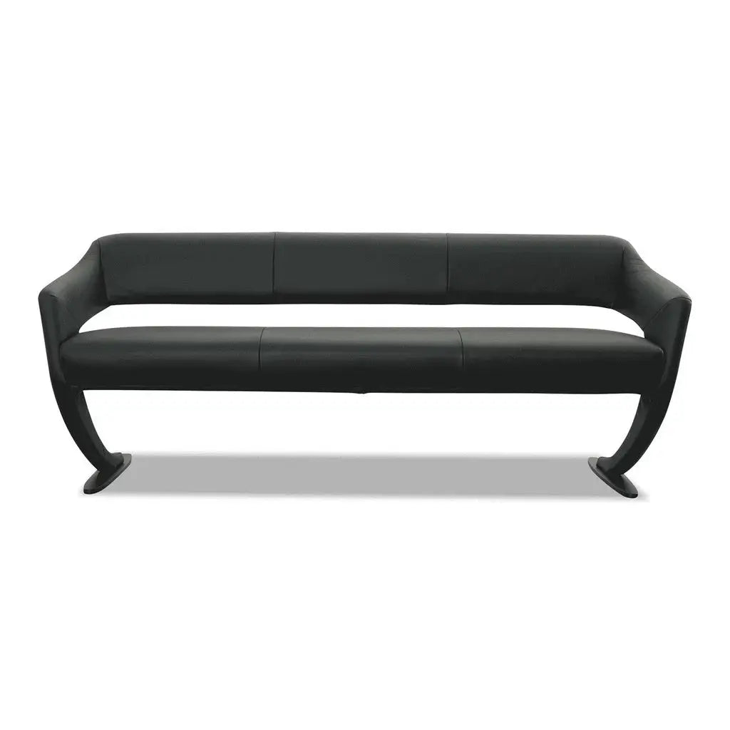4267 Essbank 1F KINGSMAN in Leder Bronco nero - Sitzbank
