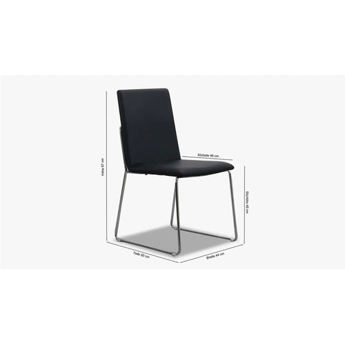 Bild 1 in Galerieansicht laden. 4er Set Stuhl Kitos in Kunstleder schwarz - Stuhl Leder