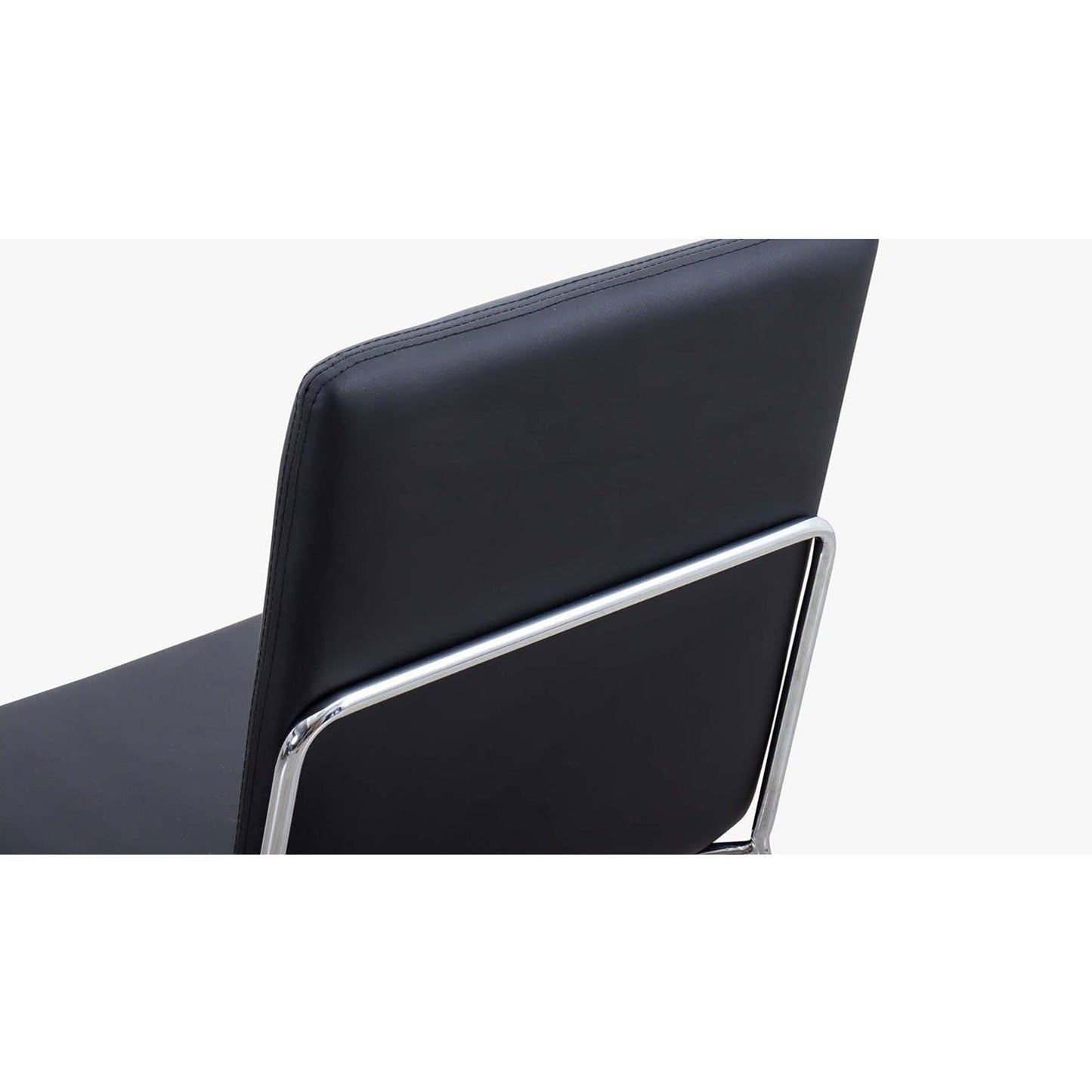4er Set Stuhl Kitos in Kunstleder schwarz - Stuhl Leder
