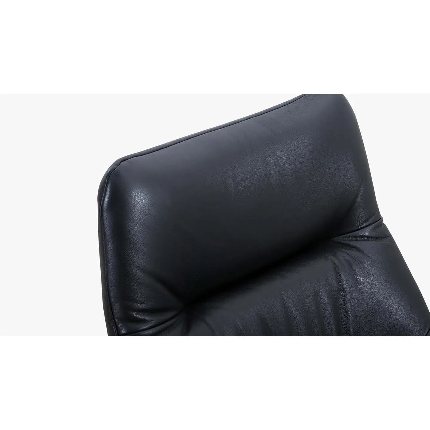 4x Stühle PORTLAND in Anilinleder schwarz - Stuhl Leder