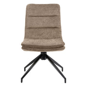 COLE 2er Set Stuhl in Microfaser Velour - b120 taupe - Stuhl Stoff