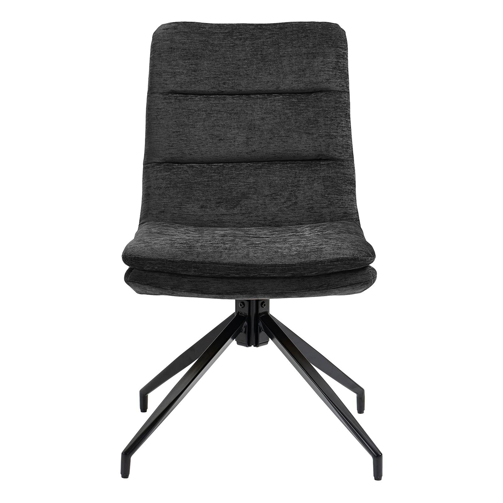 COLE 2er Set Stuhl in Microfaser Velour - b454 anthracite - Stuhl Stoff