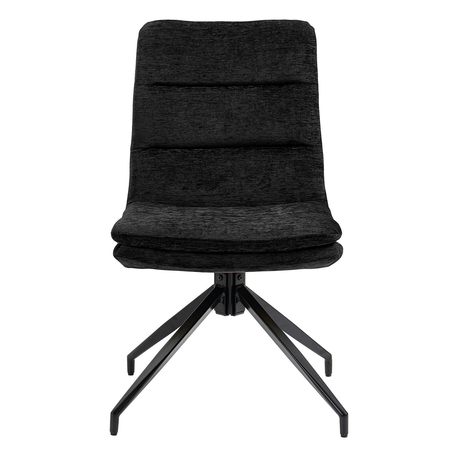COLE 2er Set Stuhl in Microfaser Velour - b462 black - Stuhl Stoff
