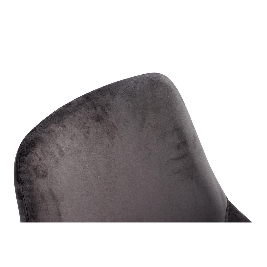 6er Set Stuhl Sierra in Stoff Velvet dunkelgrau - Stuhl Stoff