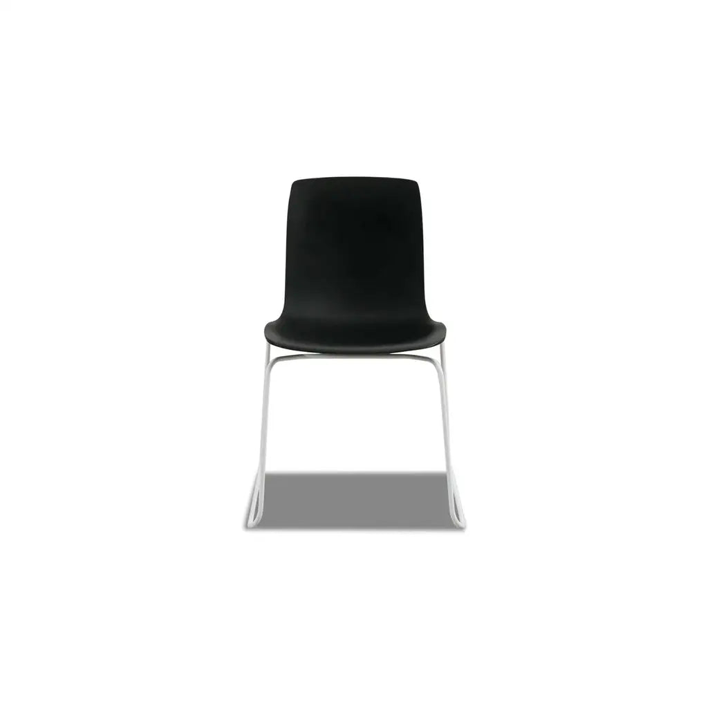 6x Stuhl OTIS Kufengestell in Polyurethane schwarz - Stuhl Kunststoff