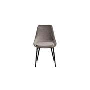 Stuhl Sierra 2er Set in Stoff Velvet grau - Stuhl Stoff