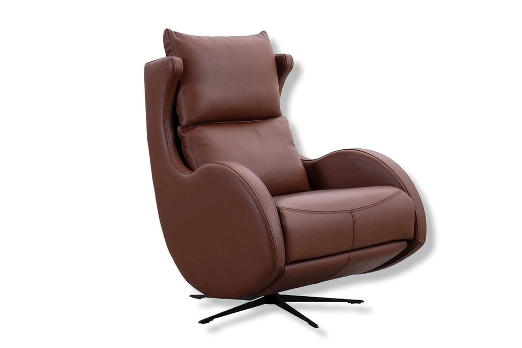 Relaxsessel Lenny Relax in Leder Dalmata braun - Relaxsessel Leder
