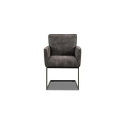 LUNA 2x Freischwinger Stuhl in Leder Africa moro - Stuhl Leder