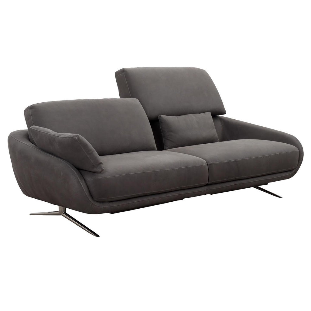 Regal_E 3-Sitzer Sofa in Leder Nouveau slate grey - Sitzdesign