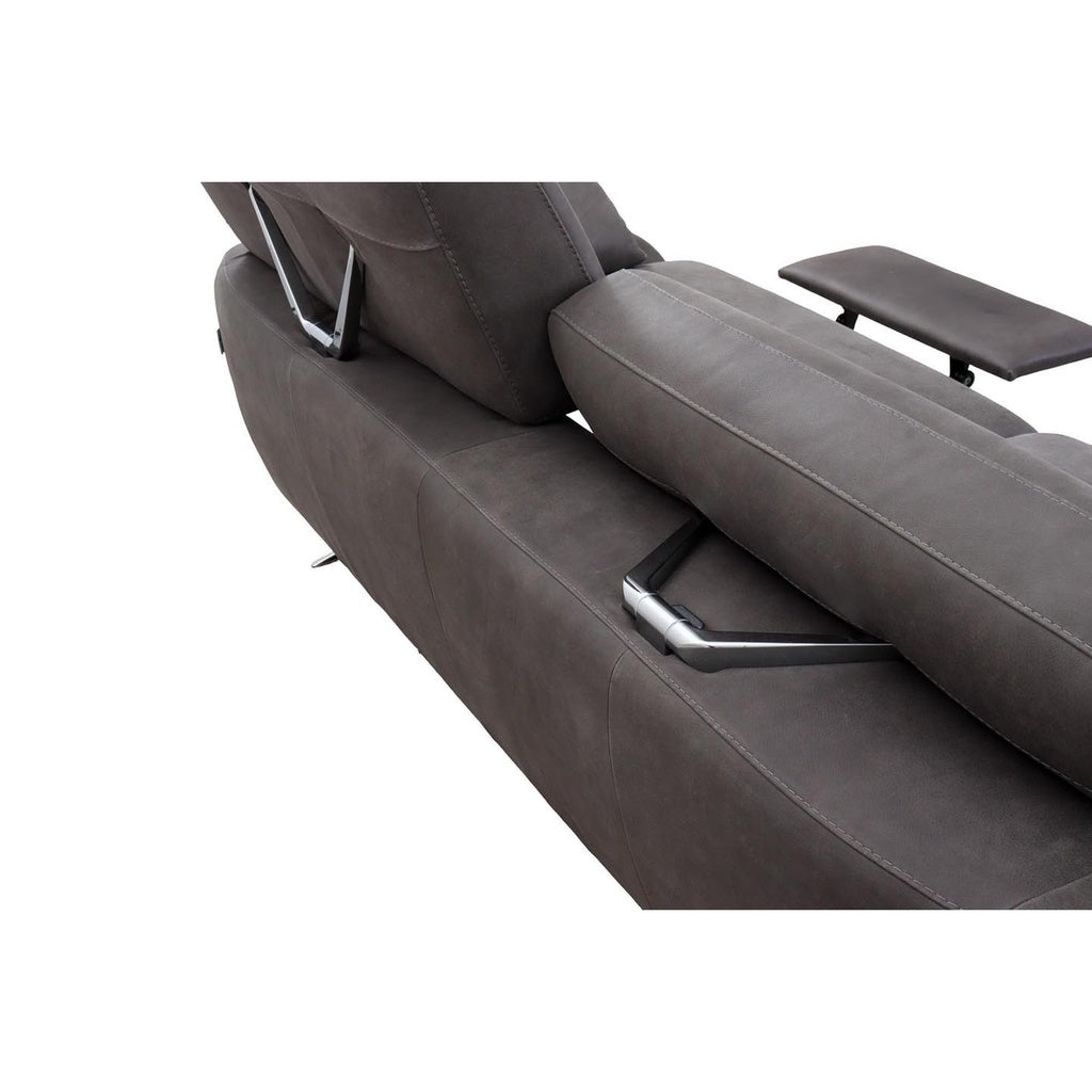 Regal_E 3-Sitzer Sofa in Leder Nouveau slate grey - Sitzdesign