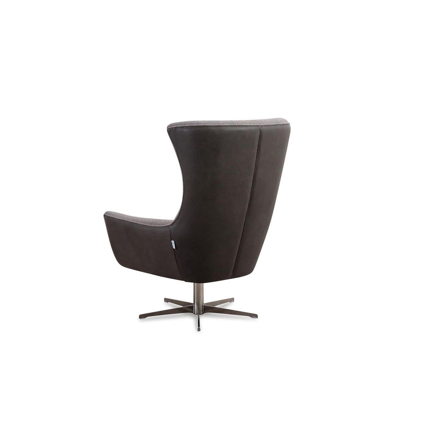 Sessel JACOB in Leder Nouveau und Stoff Bentley - Sessel Leder
